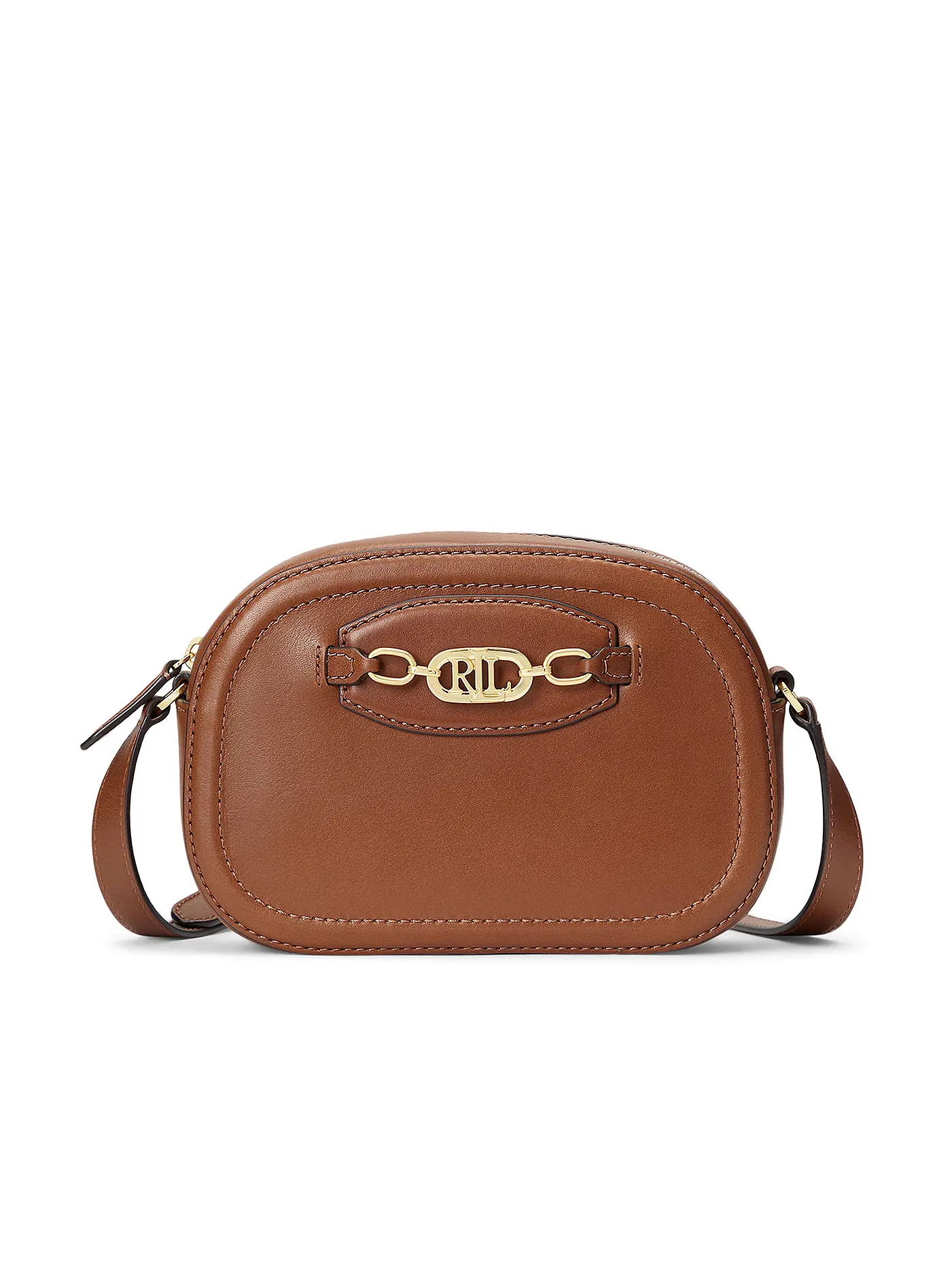 LAUREN RALPH LAUREN | Ledertasche - Umhängetasche JORDYNN Medium | braun